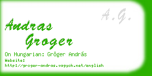 andras groger business card